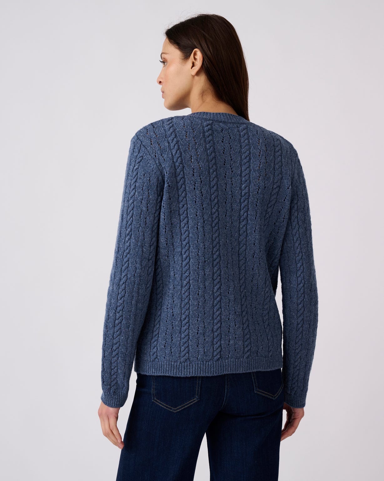 Gilet-veste torsadé 100% laine