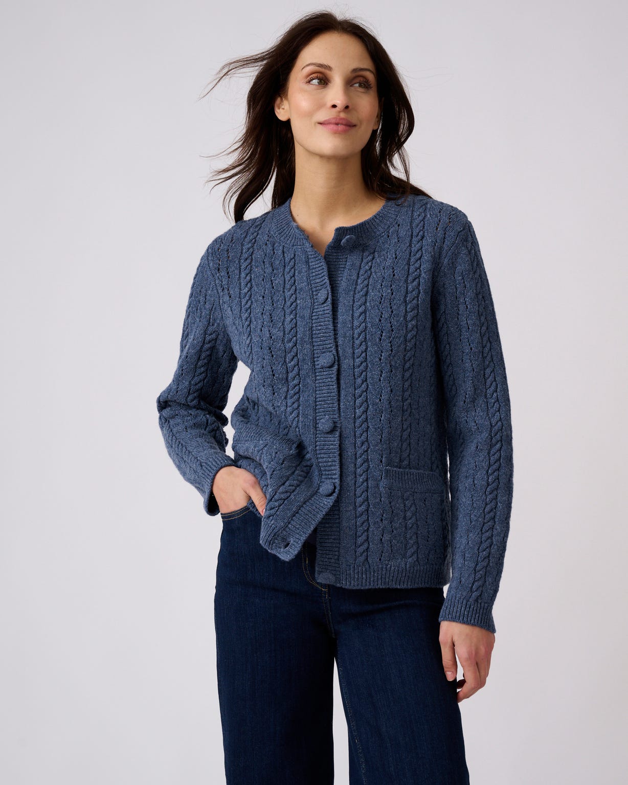 Gilet-veste torsadé 100% laine