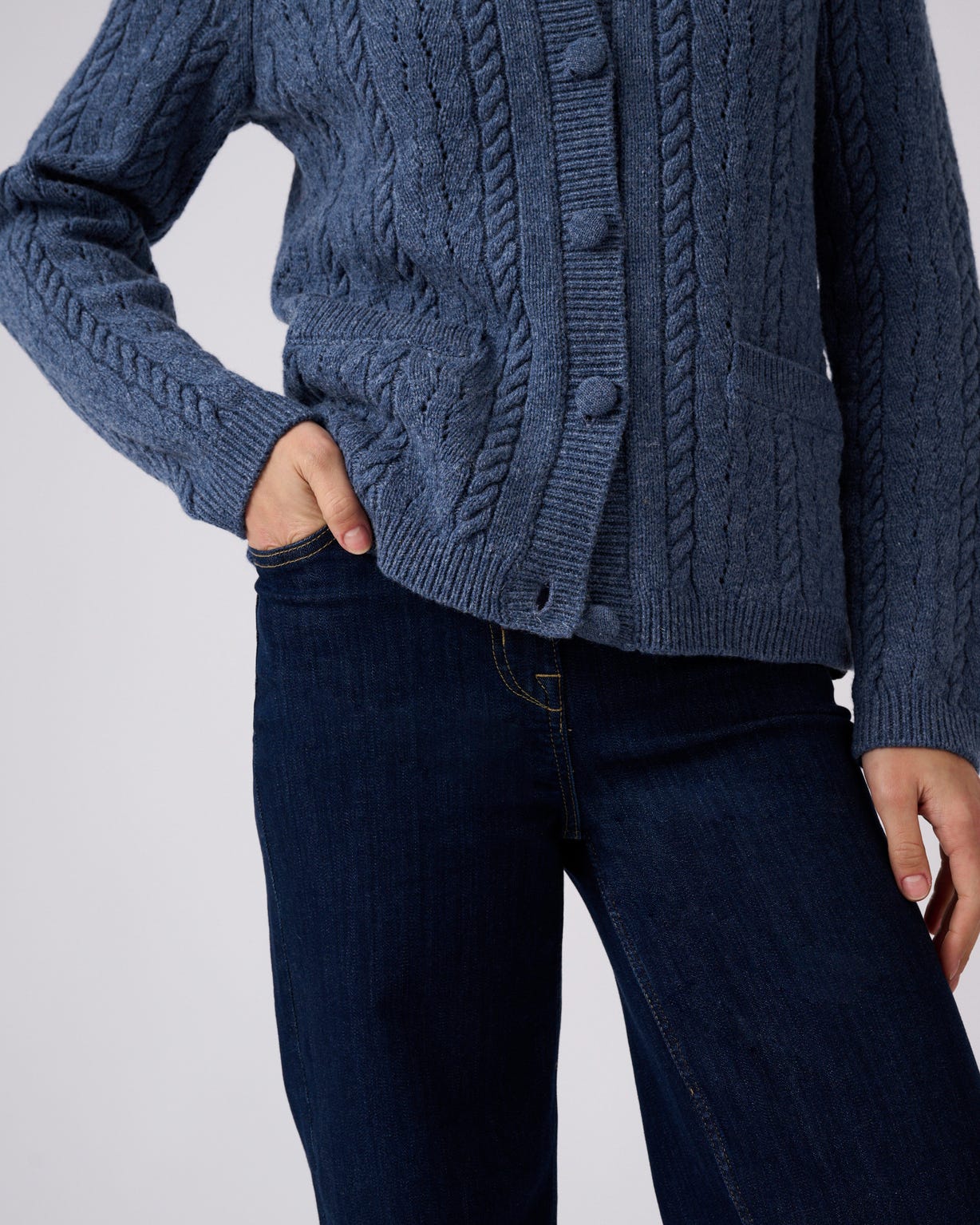 Gilet-veste torsadé 100% laine