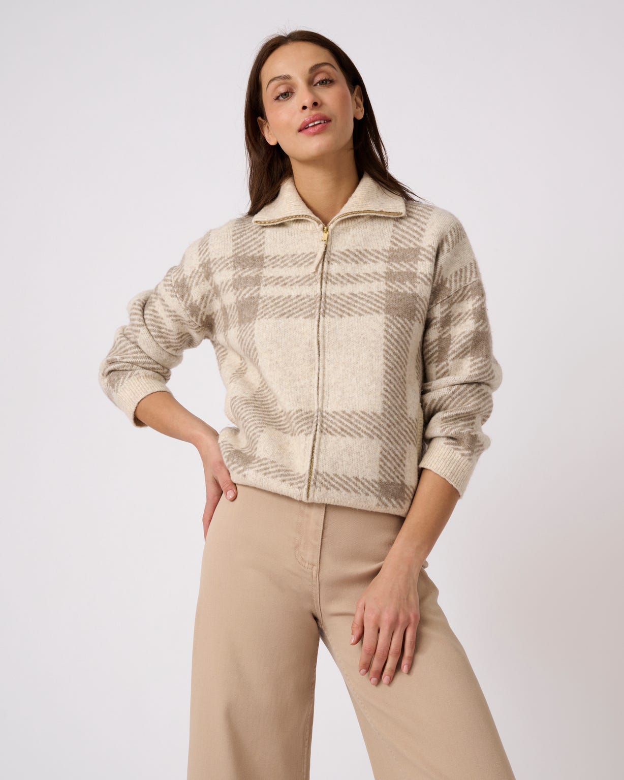 Gilet zippé maille jacquard Thermolactyl