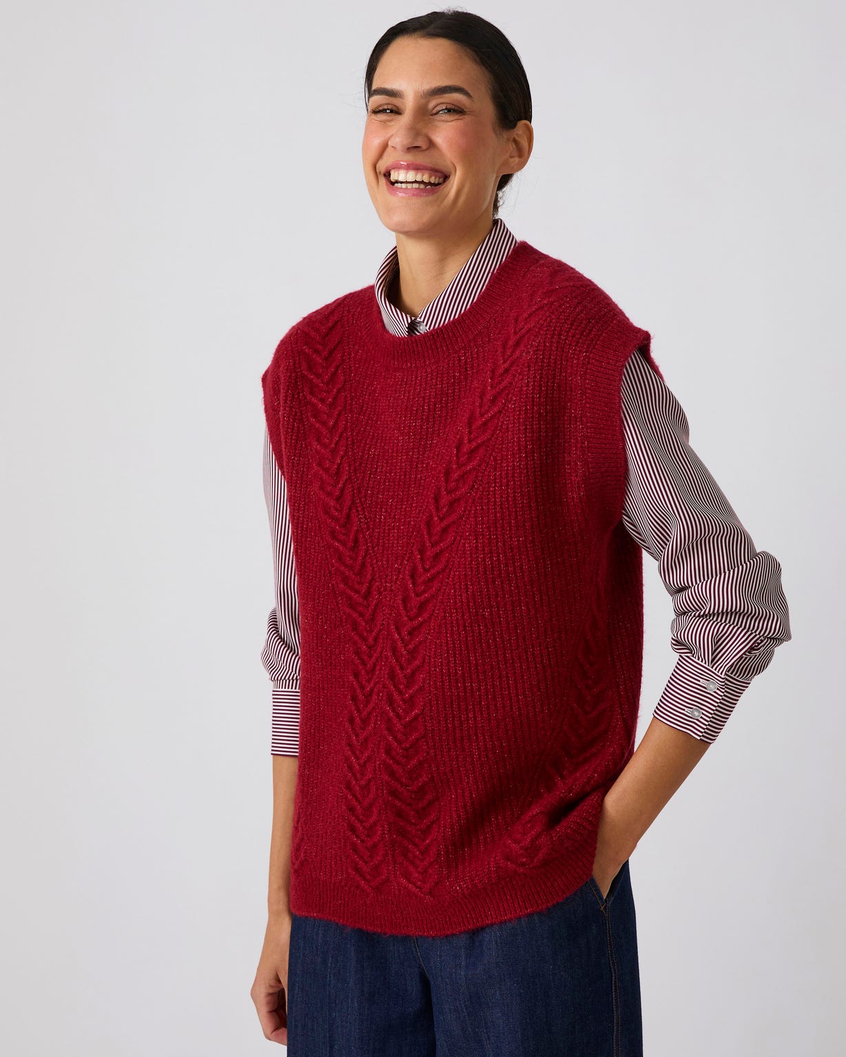Pull sans manches à torsades Thermolactyl