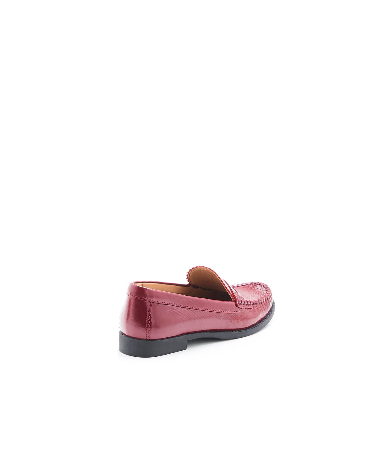 Mocassins vernis effet plissé