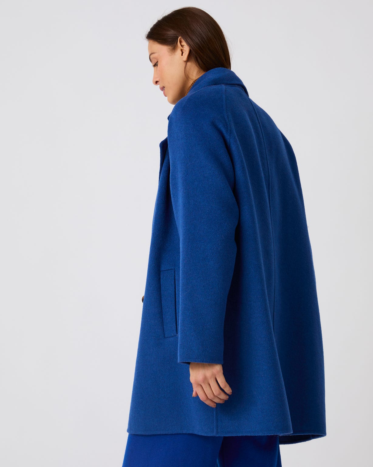 Manteau long mélange laine et cachemire