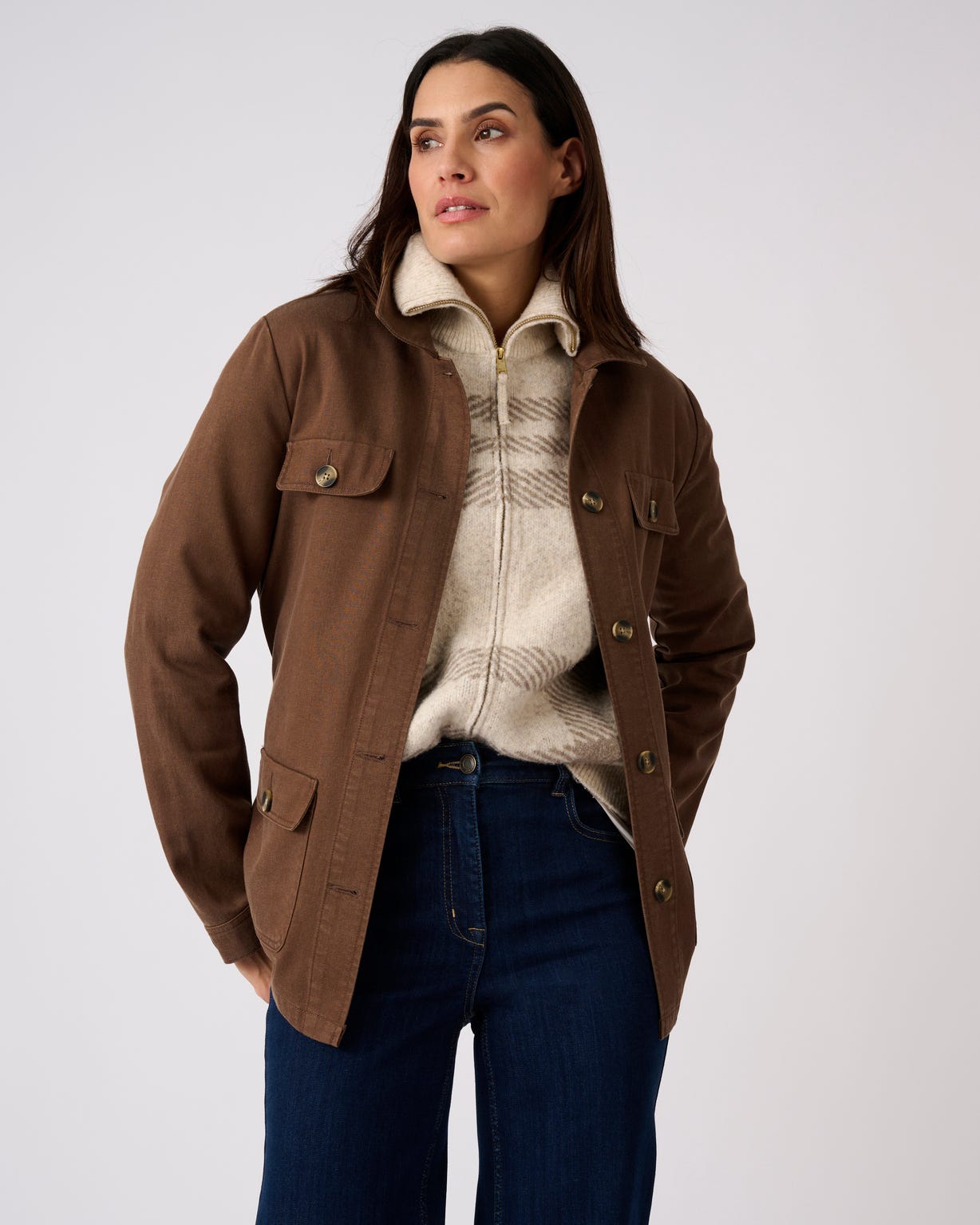Veste-saharienne mélange Lyocell