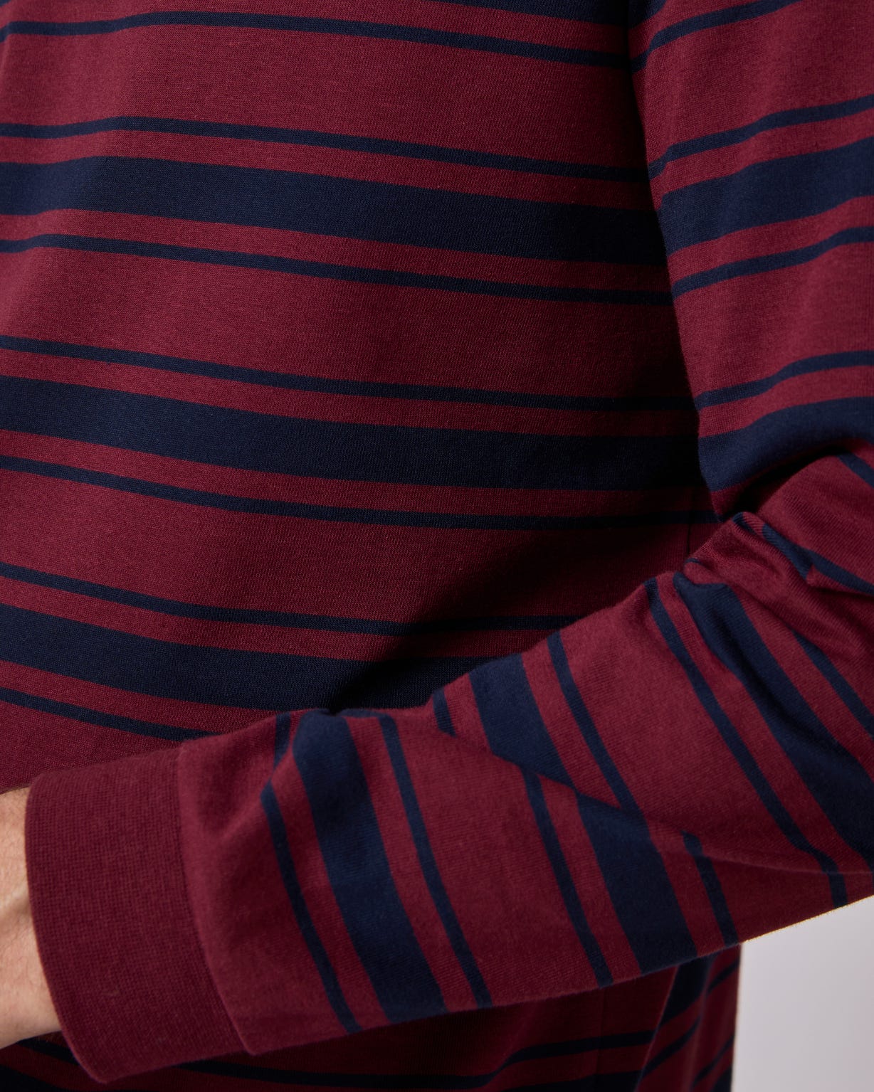 Polo manches longues en maille jersey