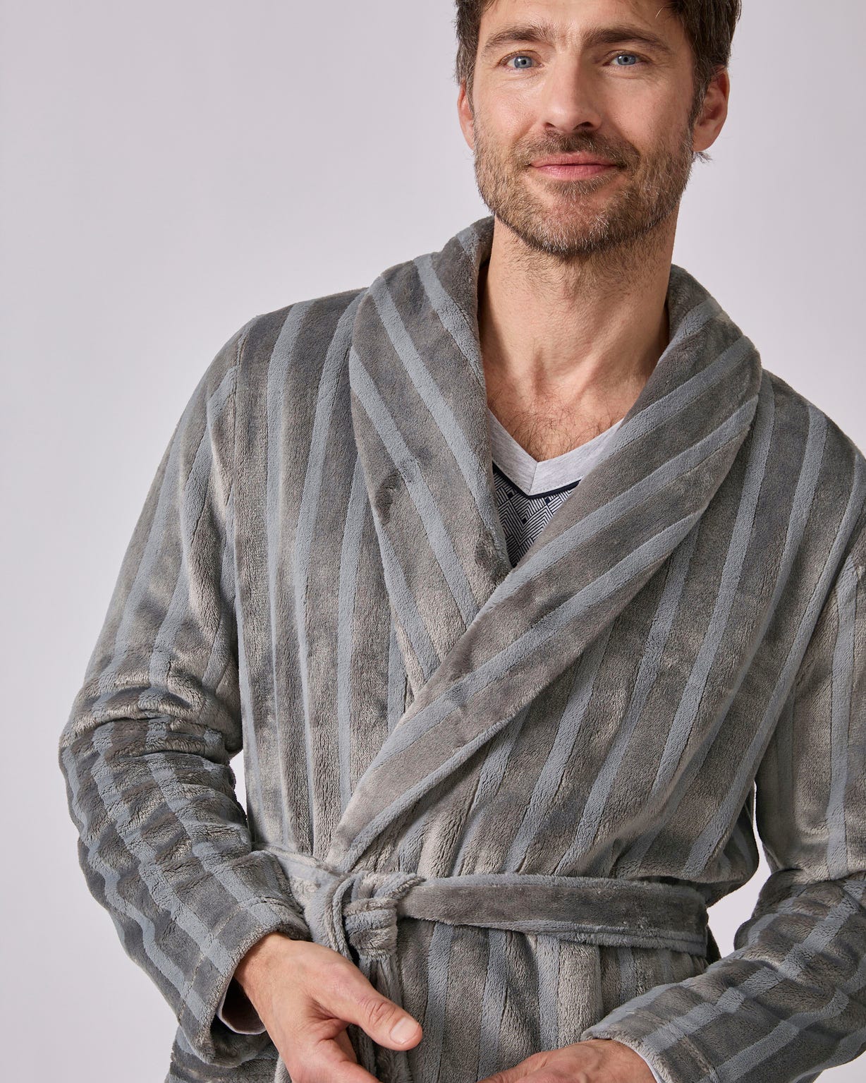 Robe de chambre Thermolactyl en maille jacquard