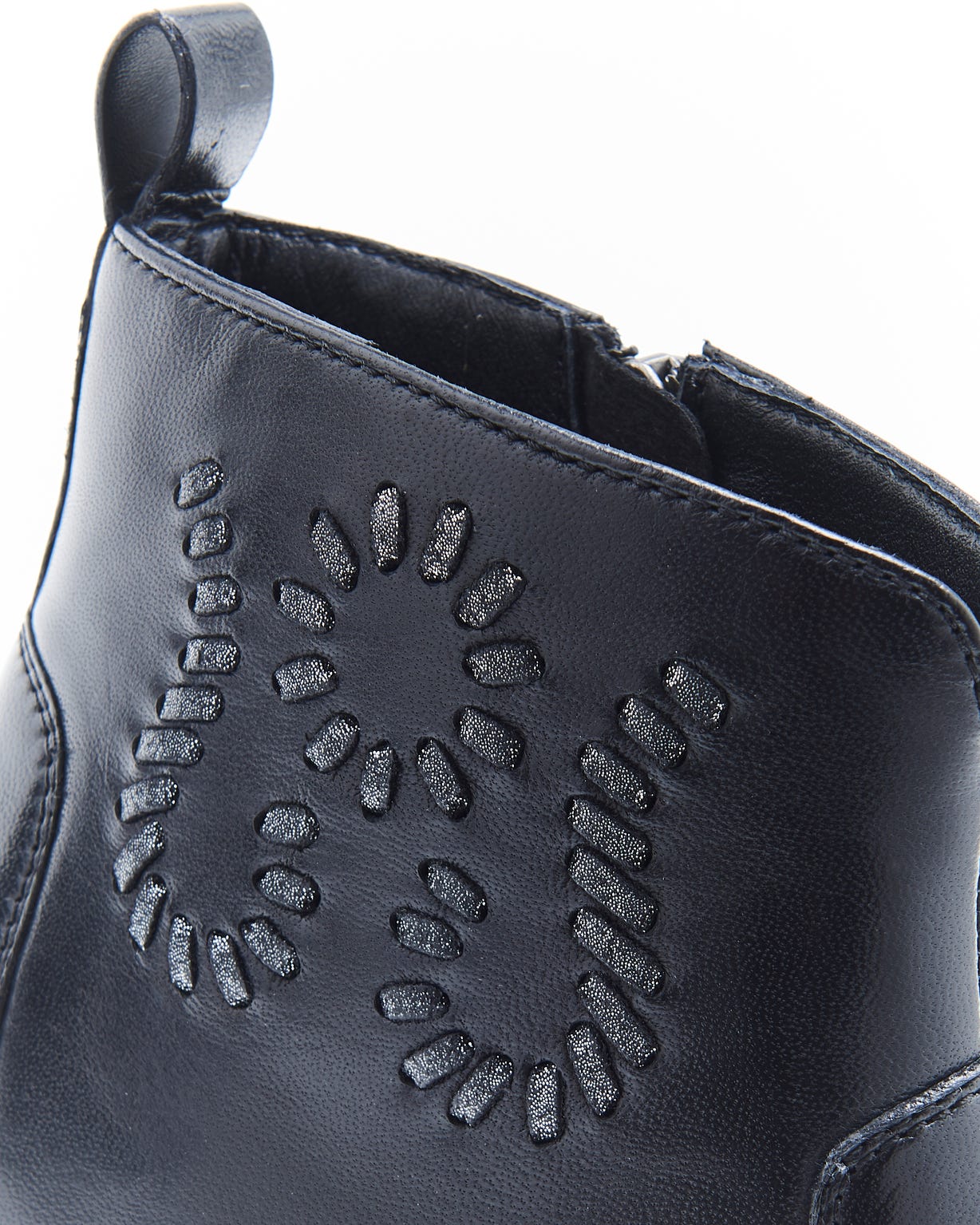 Bottines dessus cuir mouton