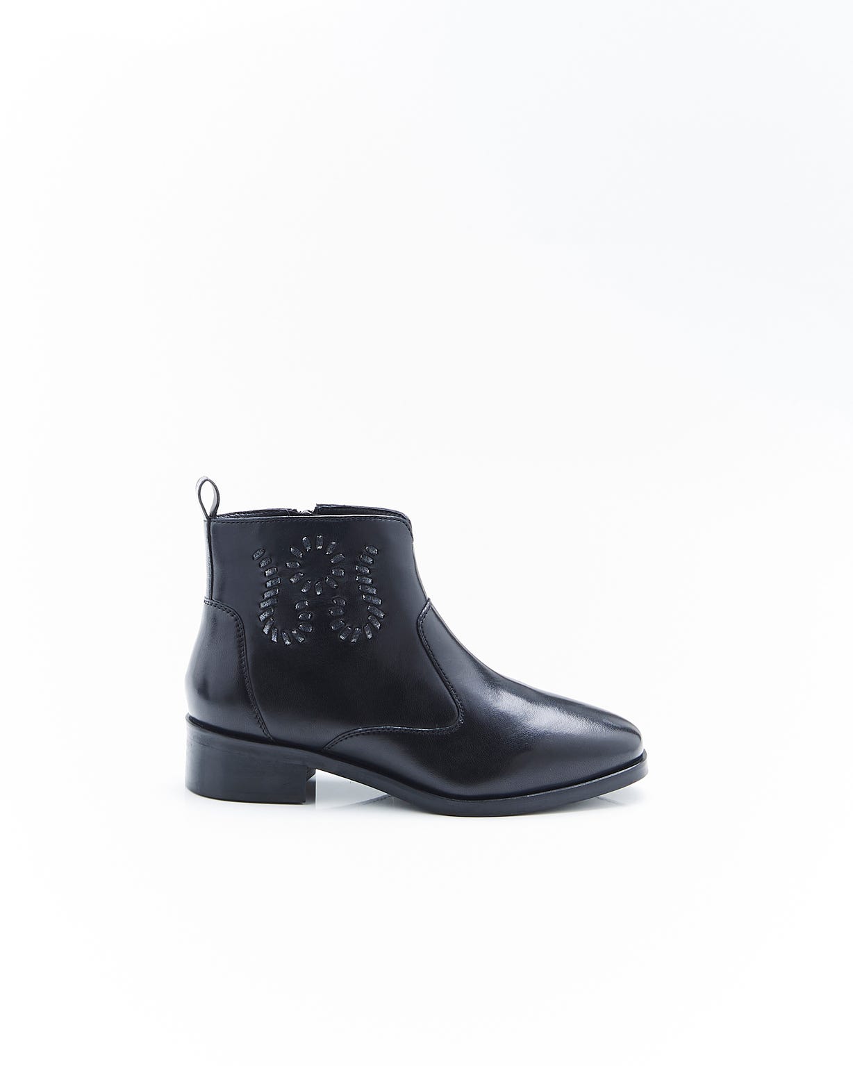 Bottines dessus cuir mouton