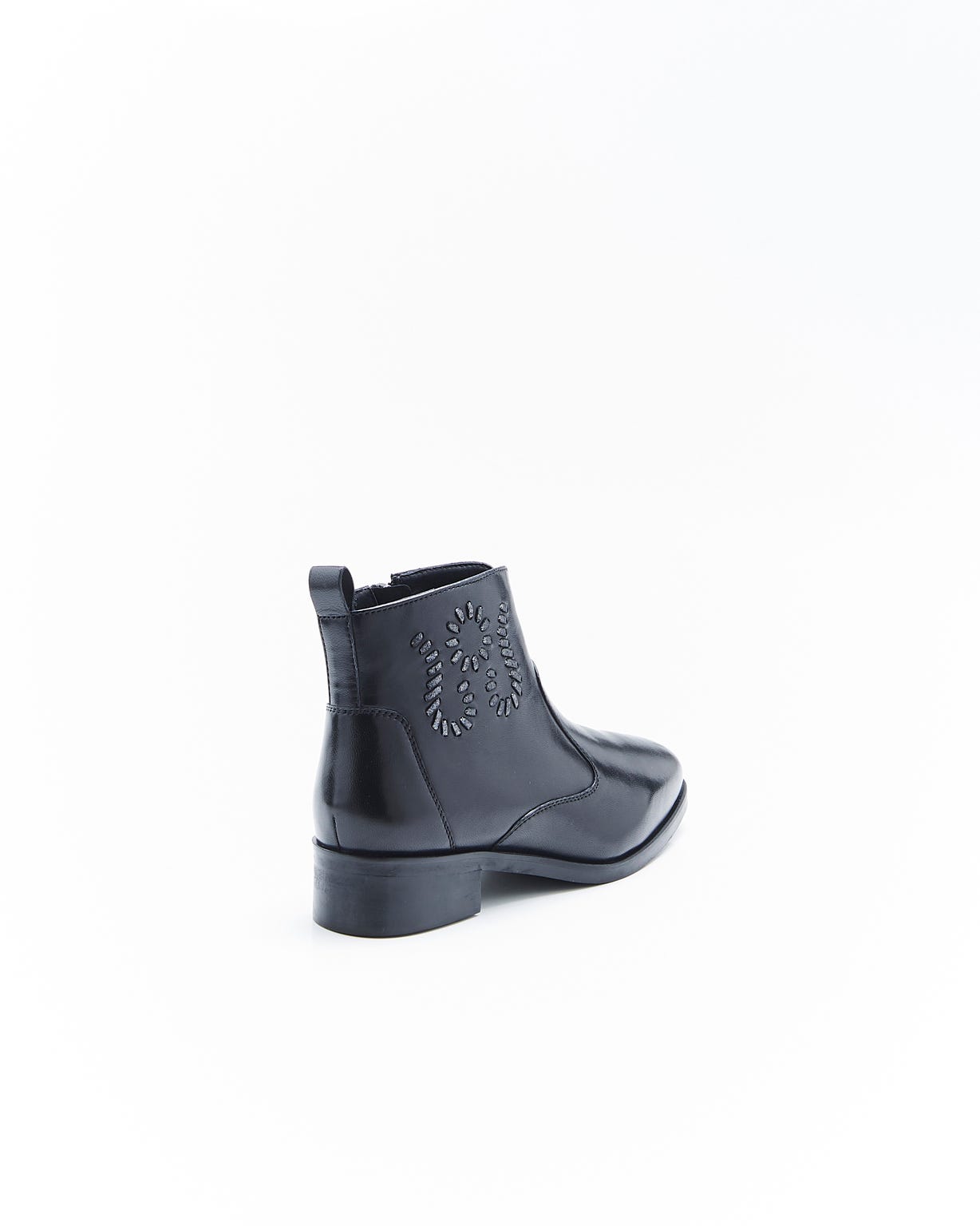 Bottines dessus cuir mouton