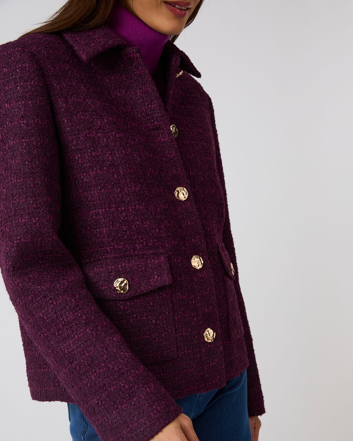 Veste effet tweed
