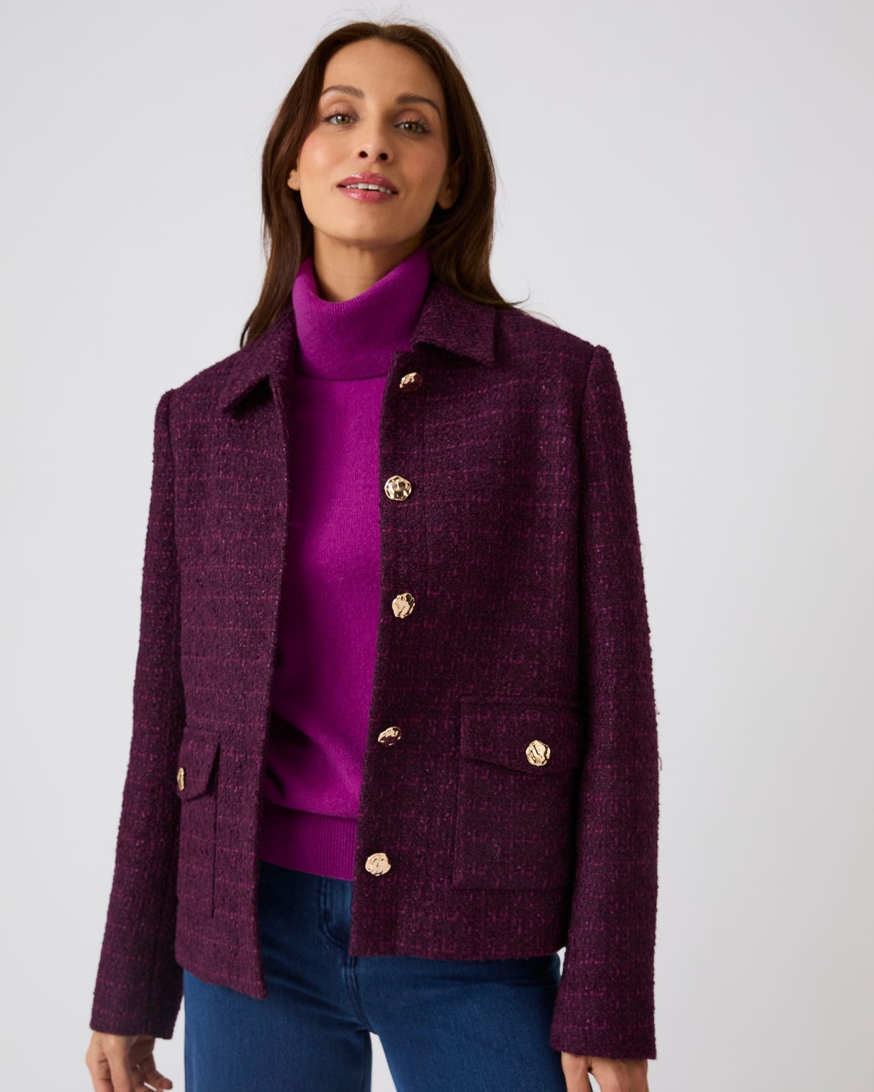 Veste effet tweed