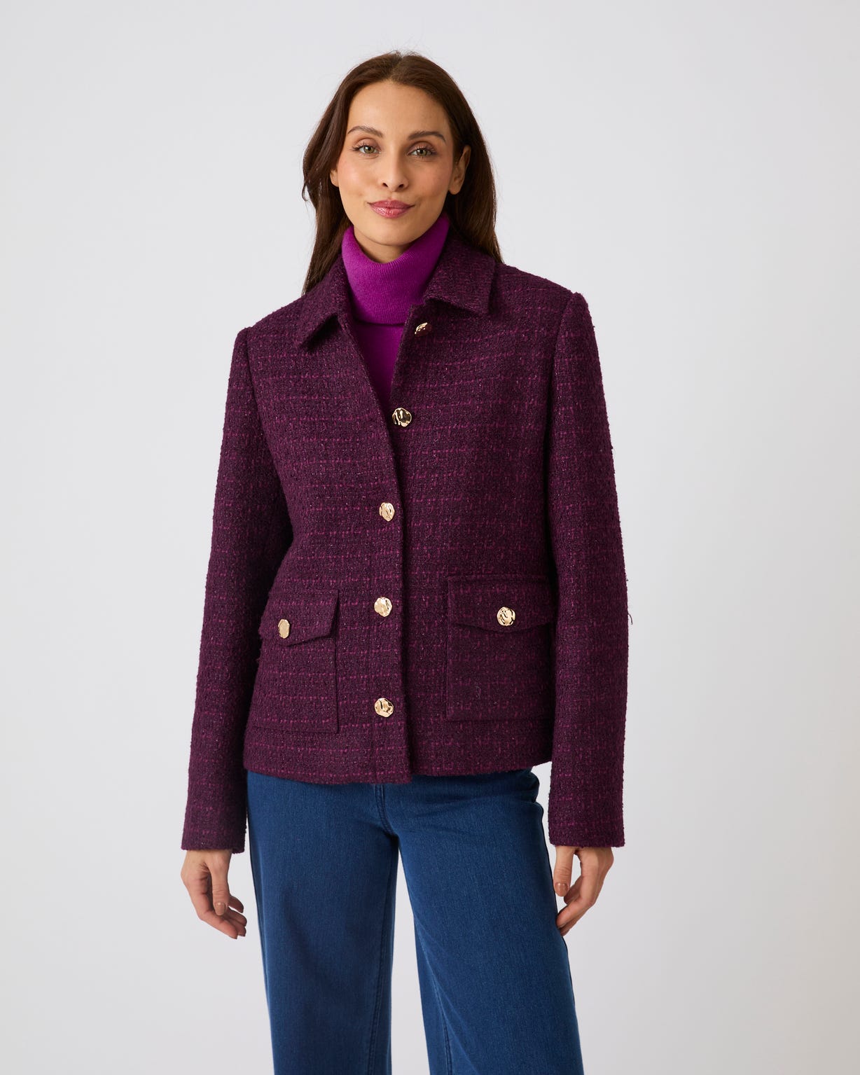 Veste effet tweed