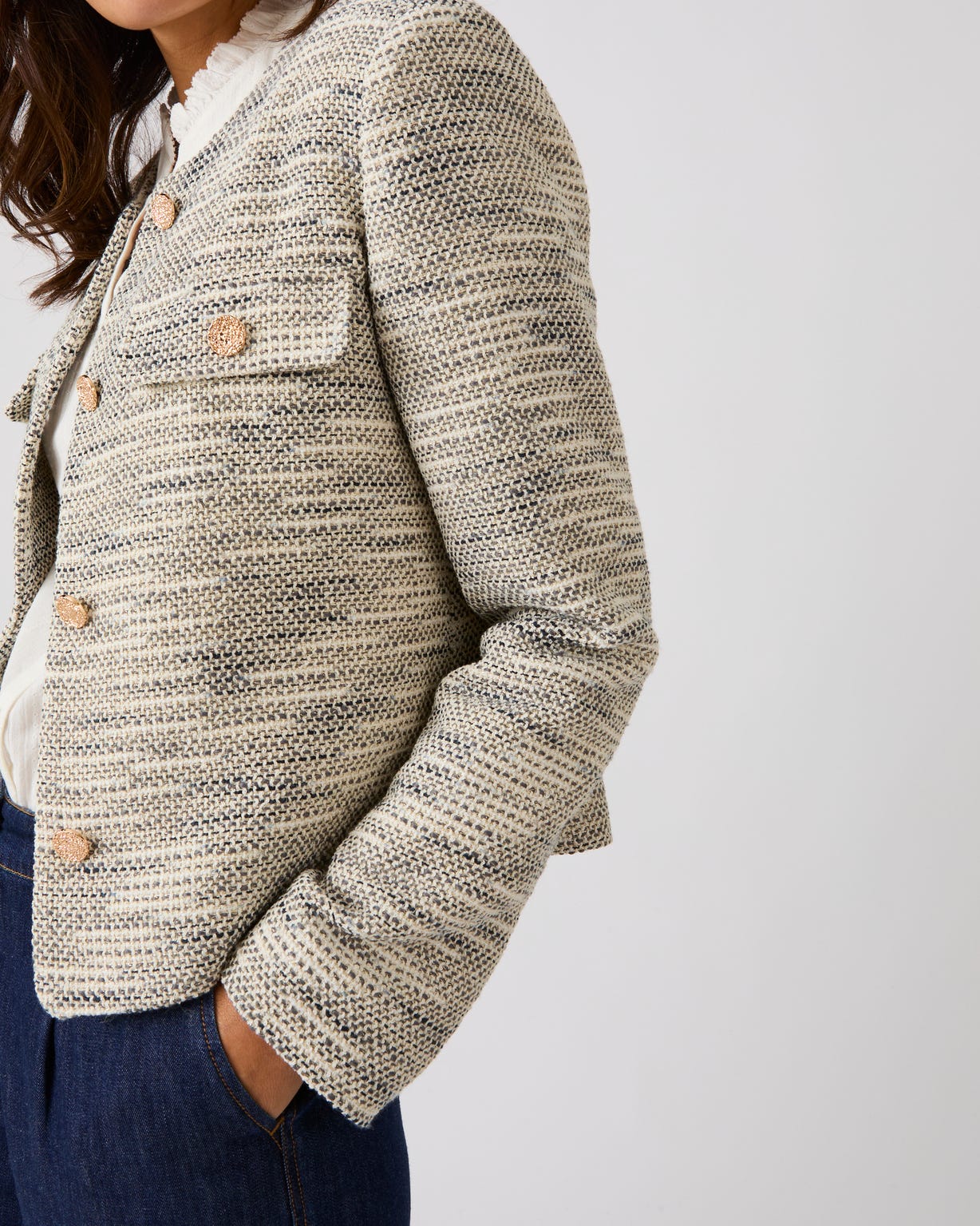 Veste effet tweed