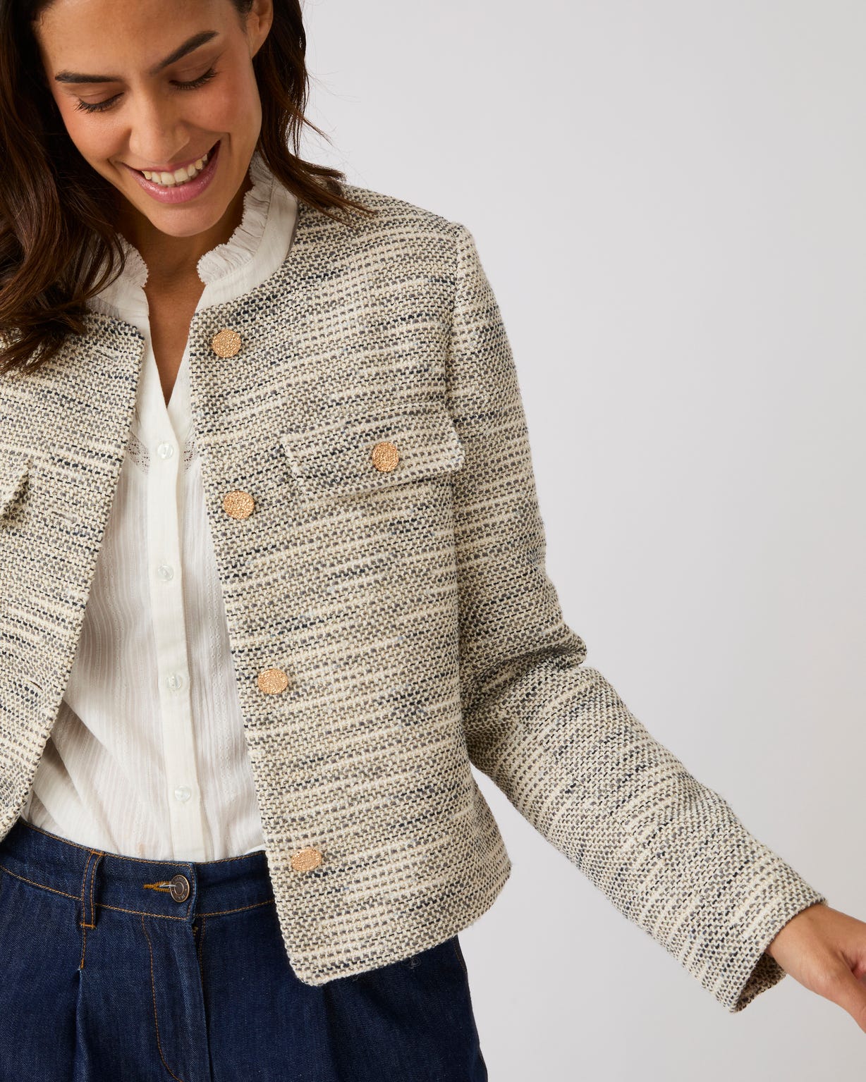 Veste effet tweed