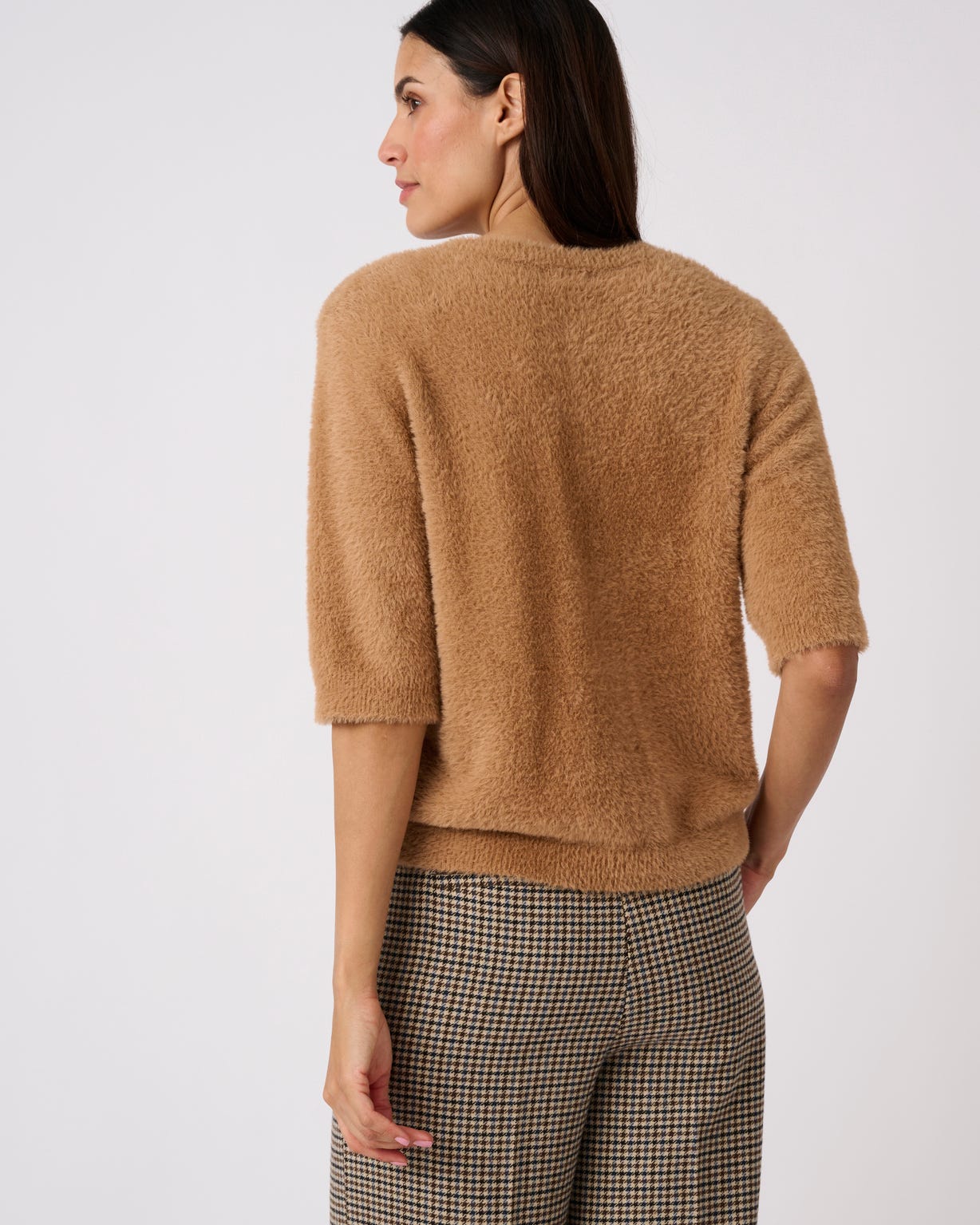 Cardigan maille poilue