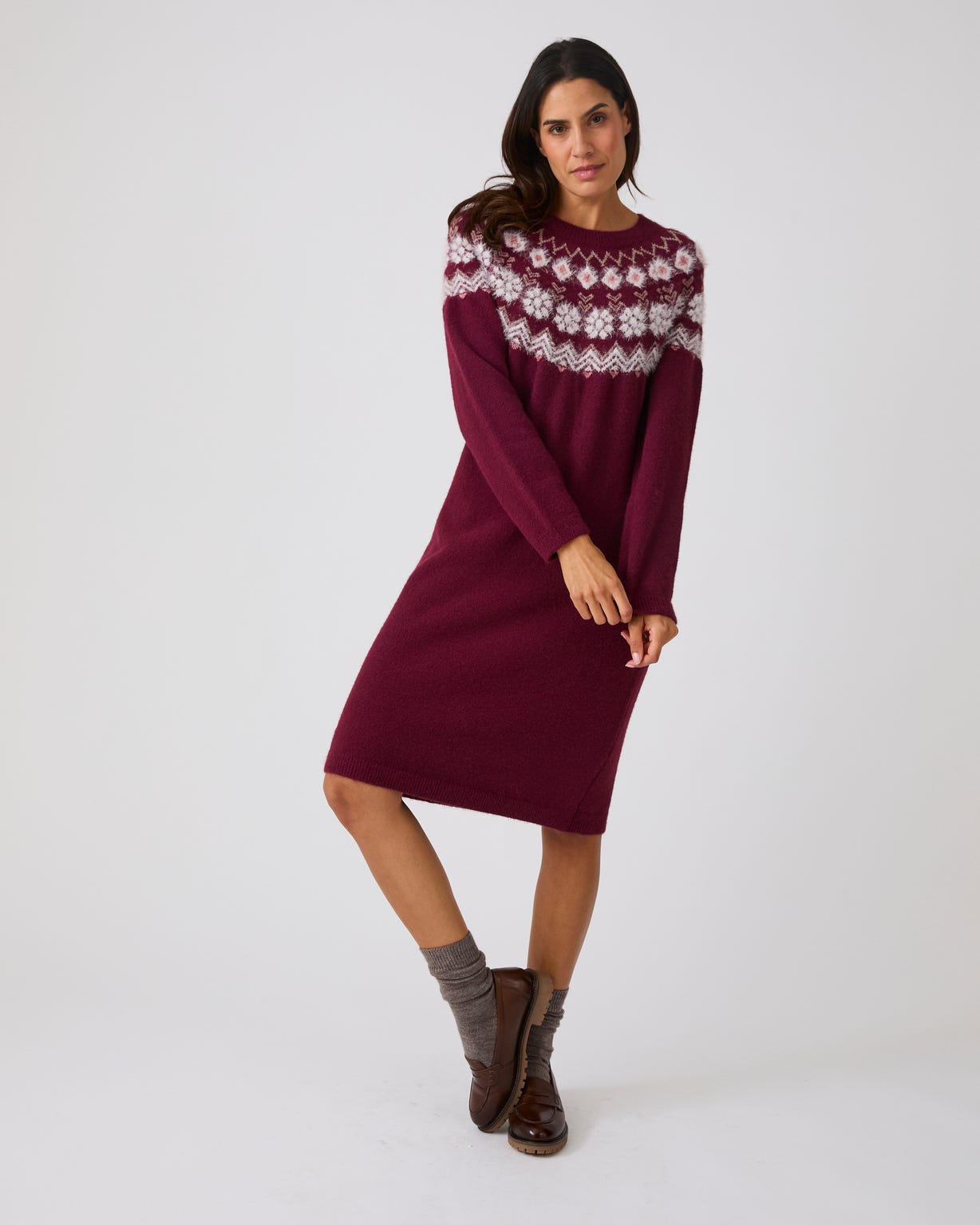 Robe-pull maille jacquard Thermolactyl