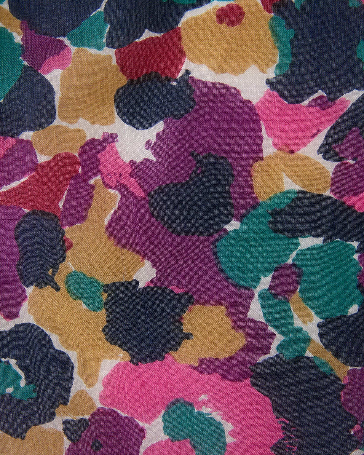 Foulard fleuri pure soie
