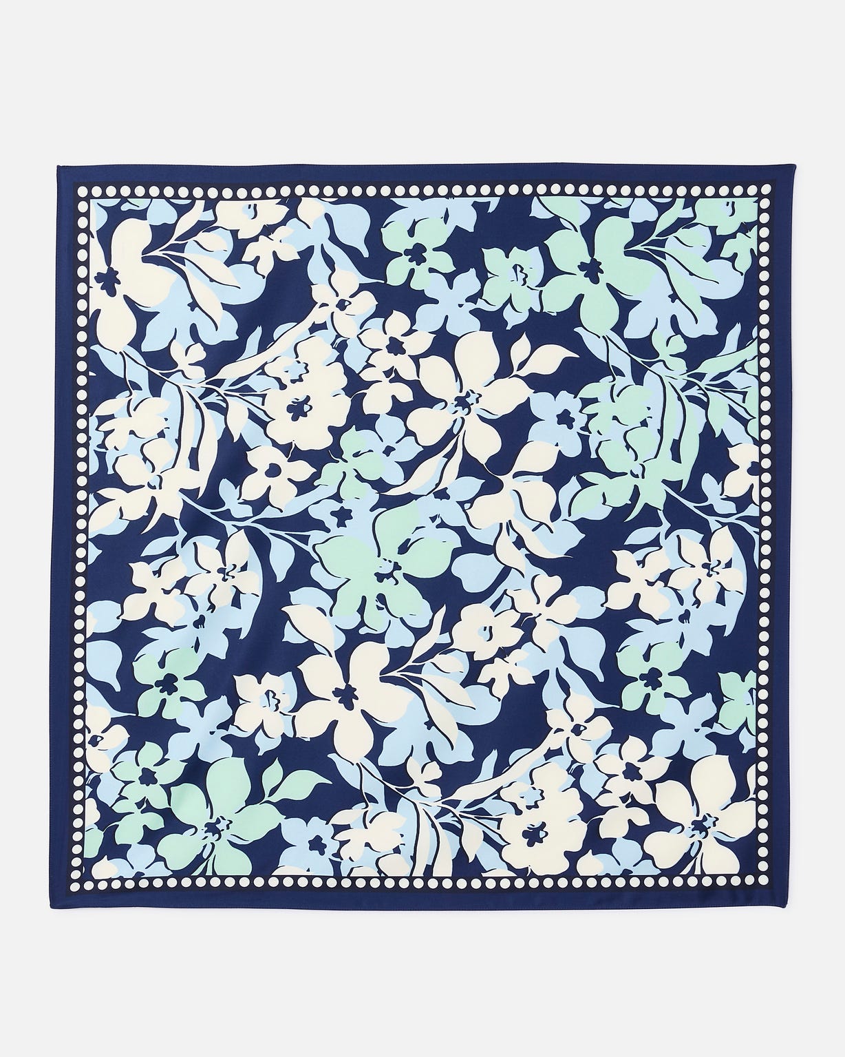 Foulard fleuri et pois