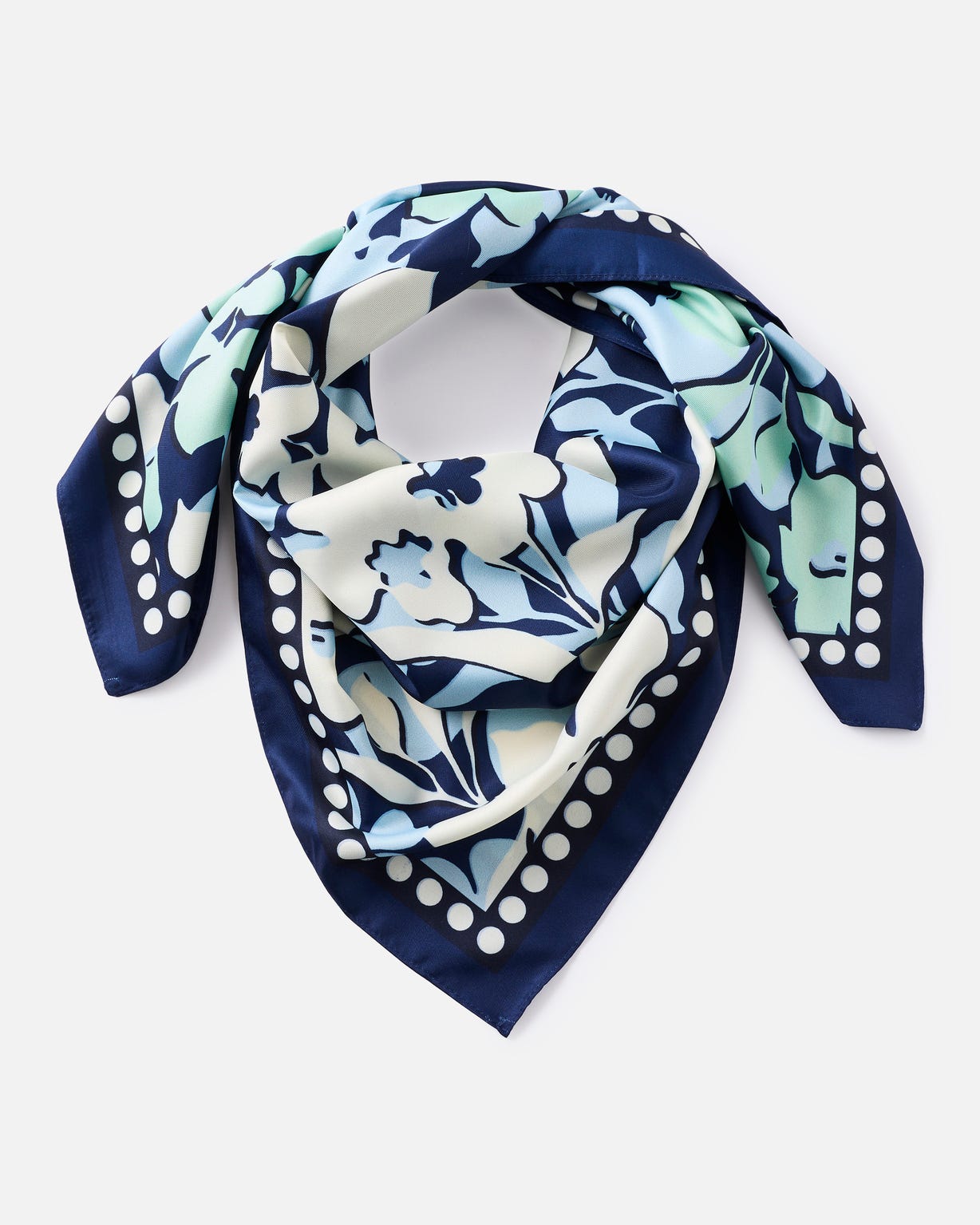 Foulard fleuri et pois