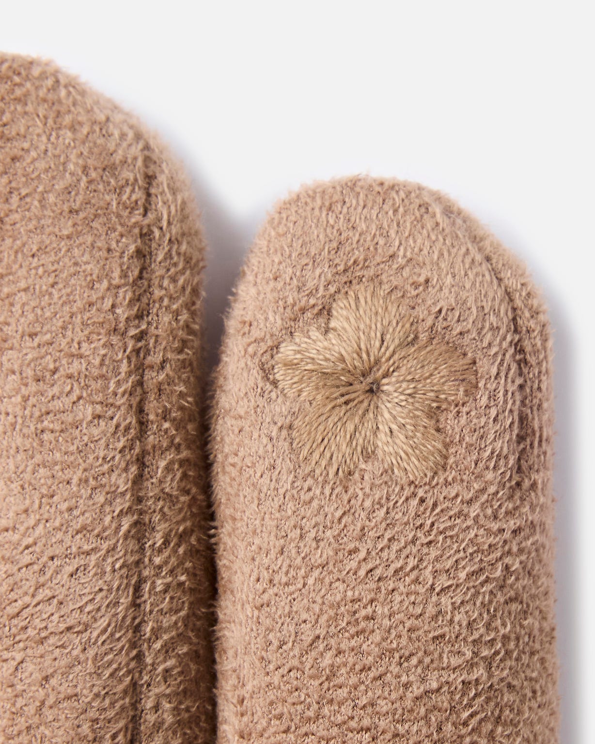 Gants suédine détail moutonné