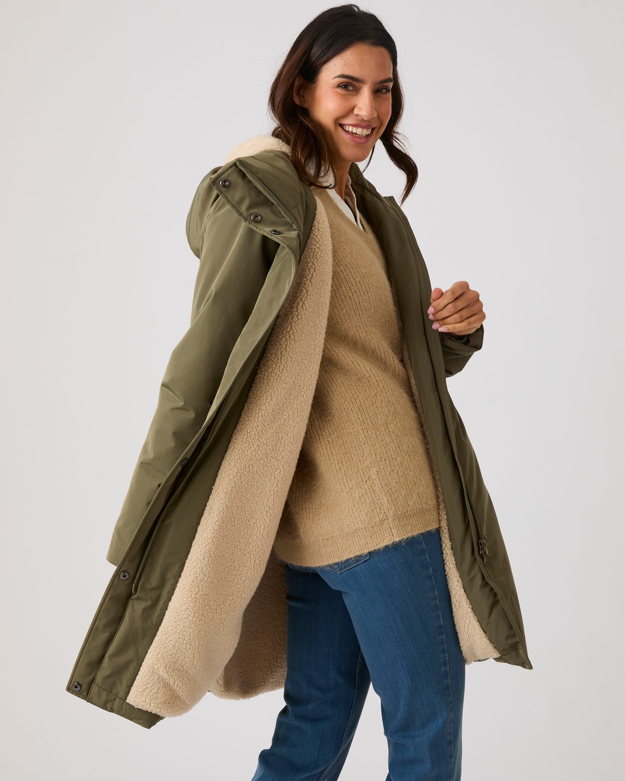 Parka Thermolactyl RainProtect by Damart, doublée maille sherpa