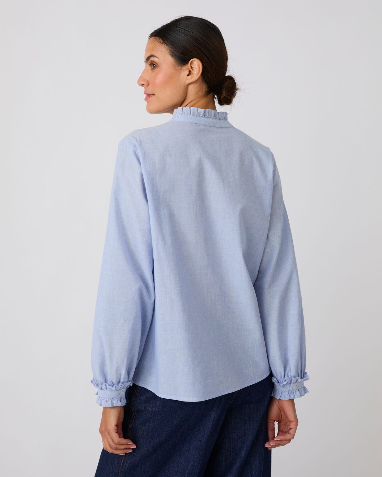 Chemisier chambray volanté