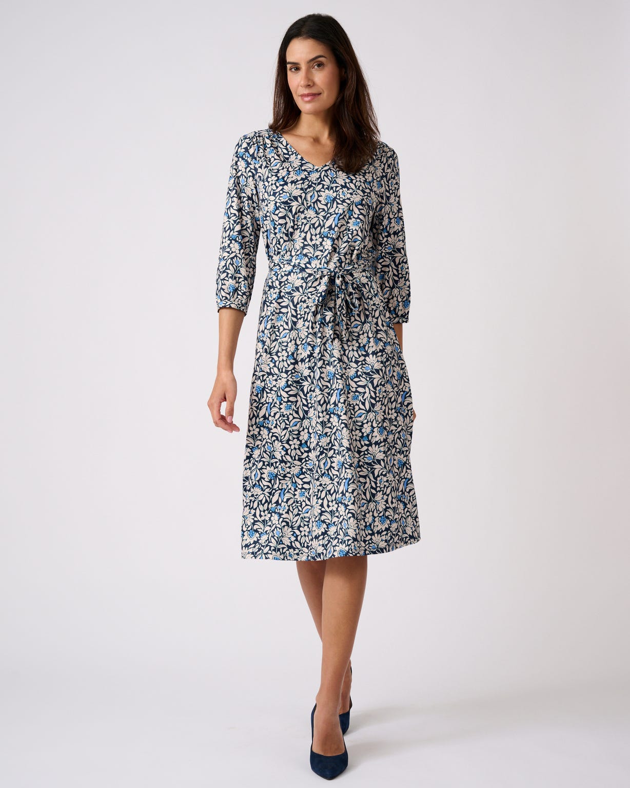 Robe maille crêpe stretch