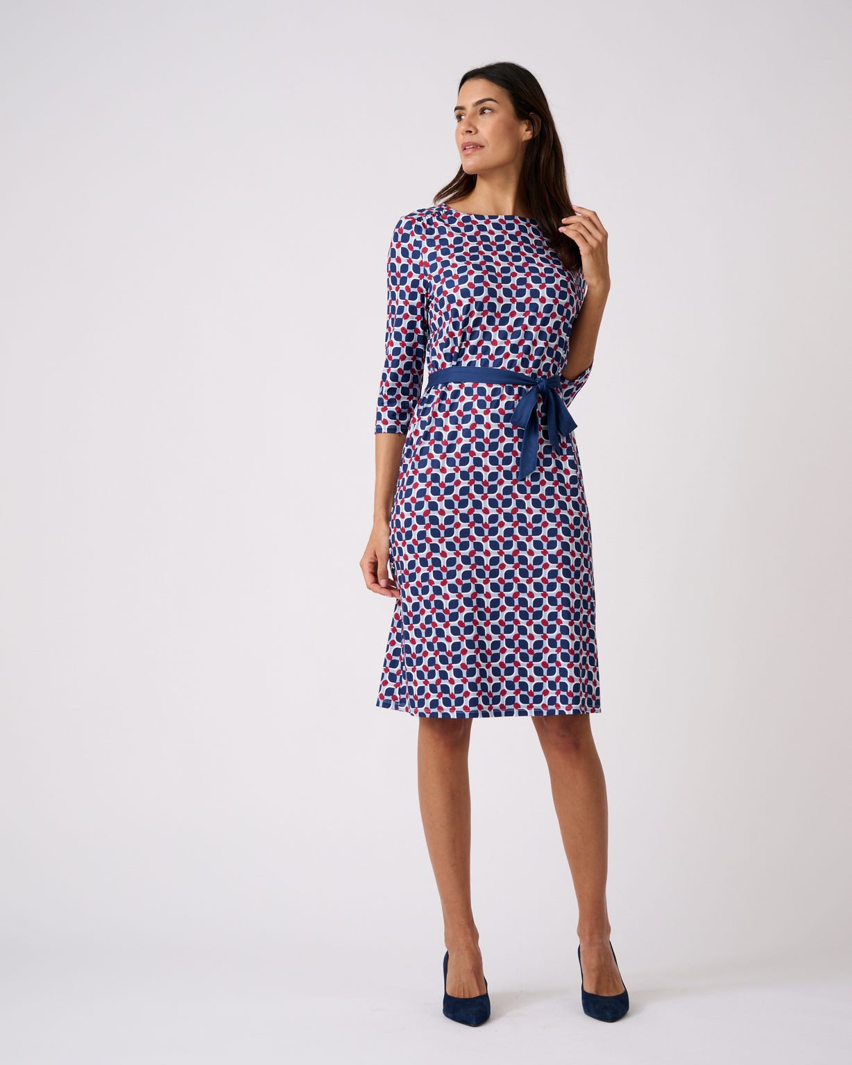 Robe imprimée maille chaude