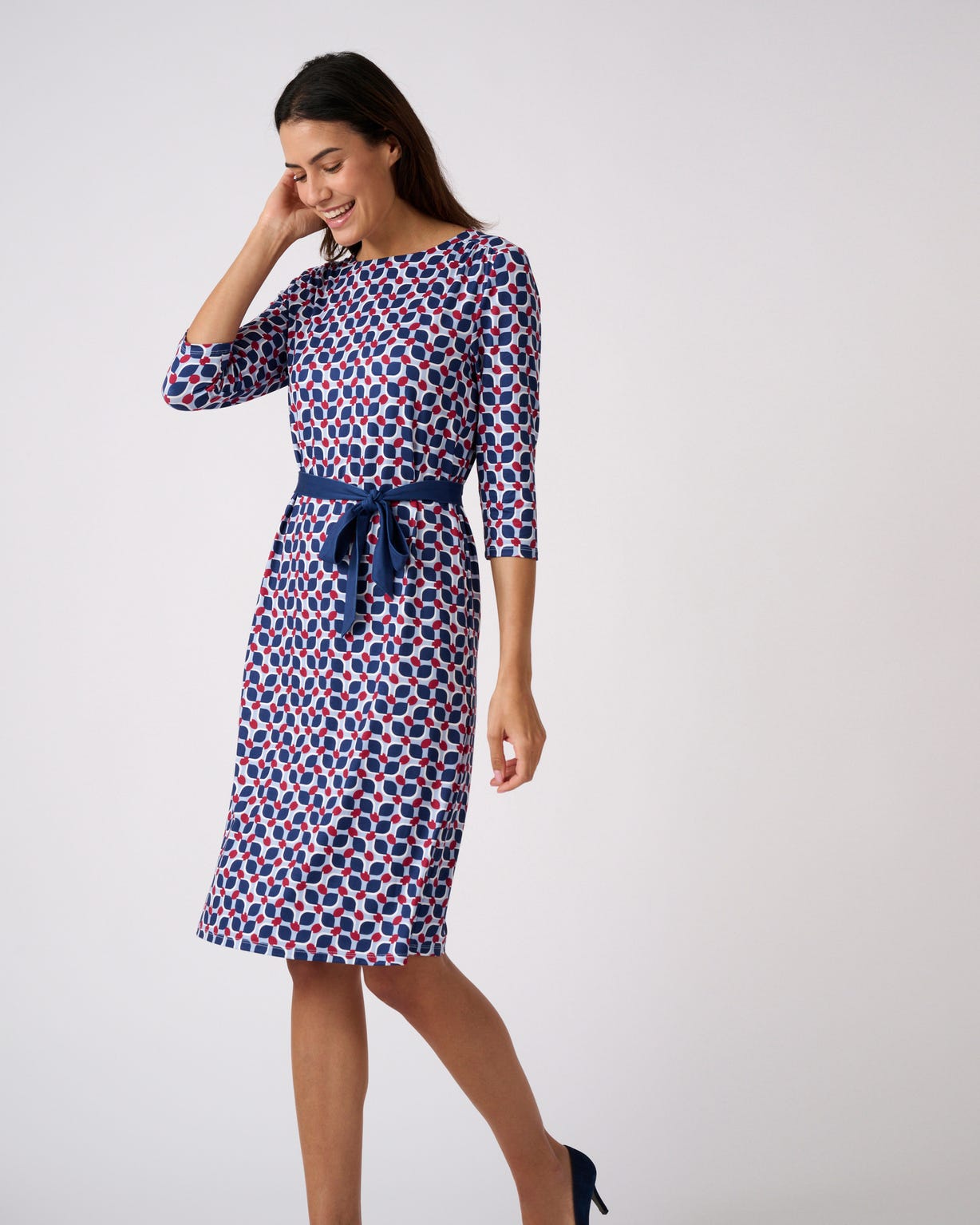 Robe imprimée maille chaude