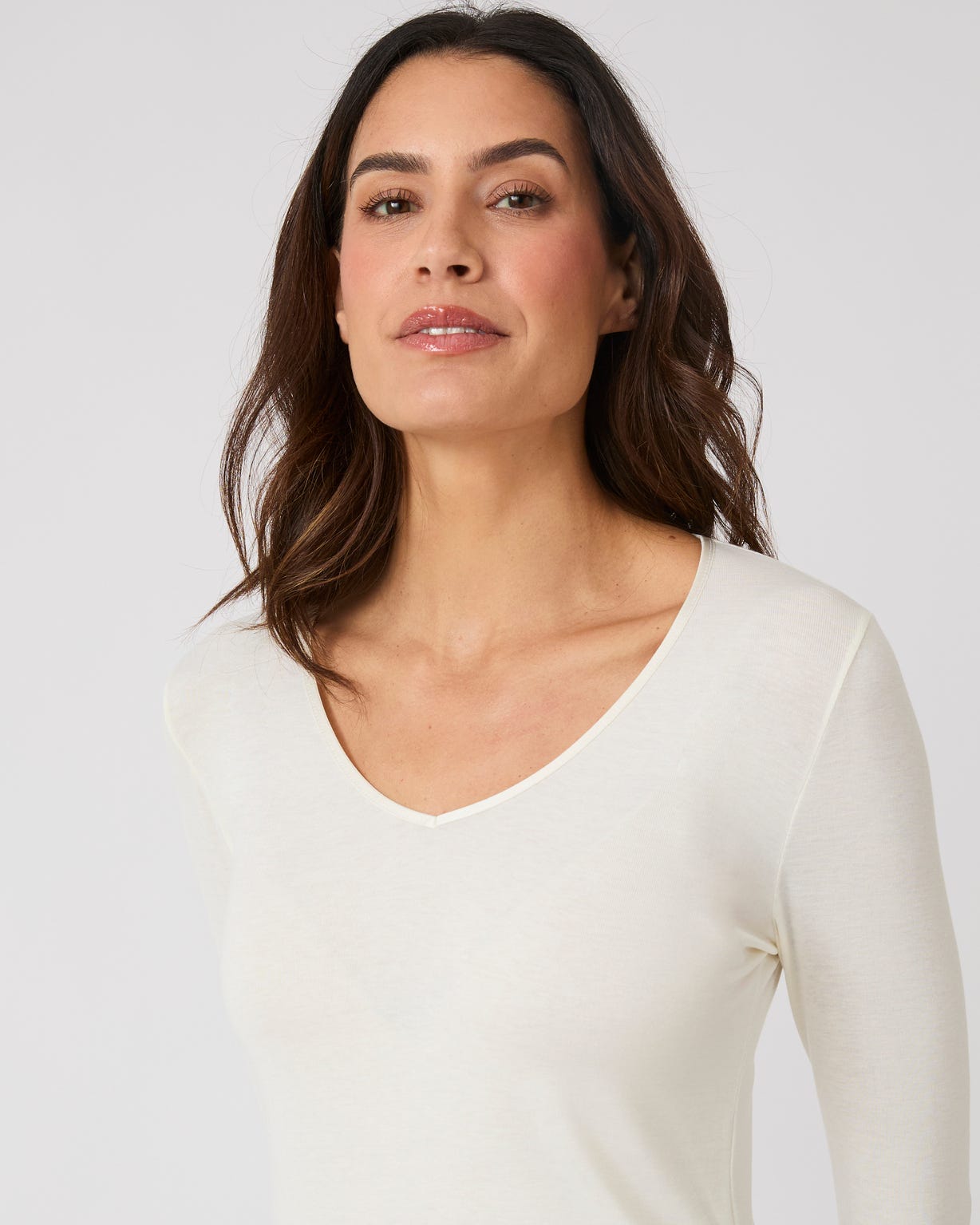 T-shirt Thermolactyl Sensitive manches longue col V