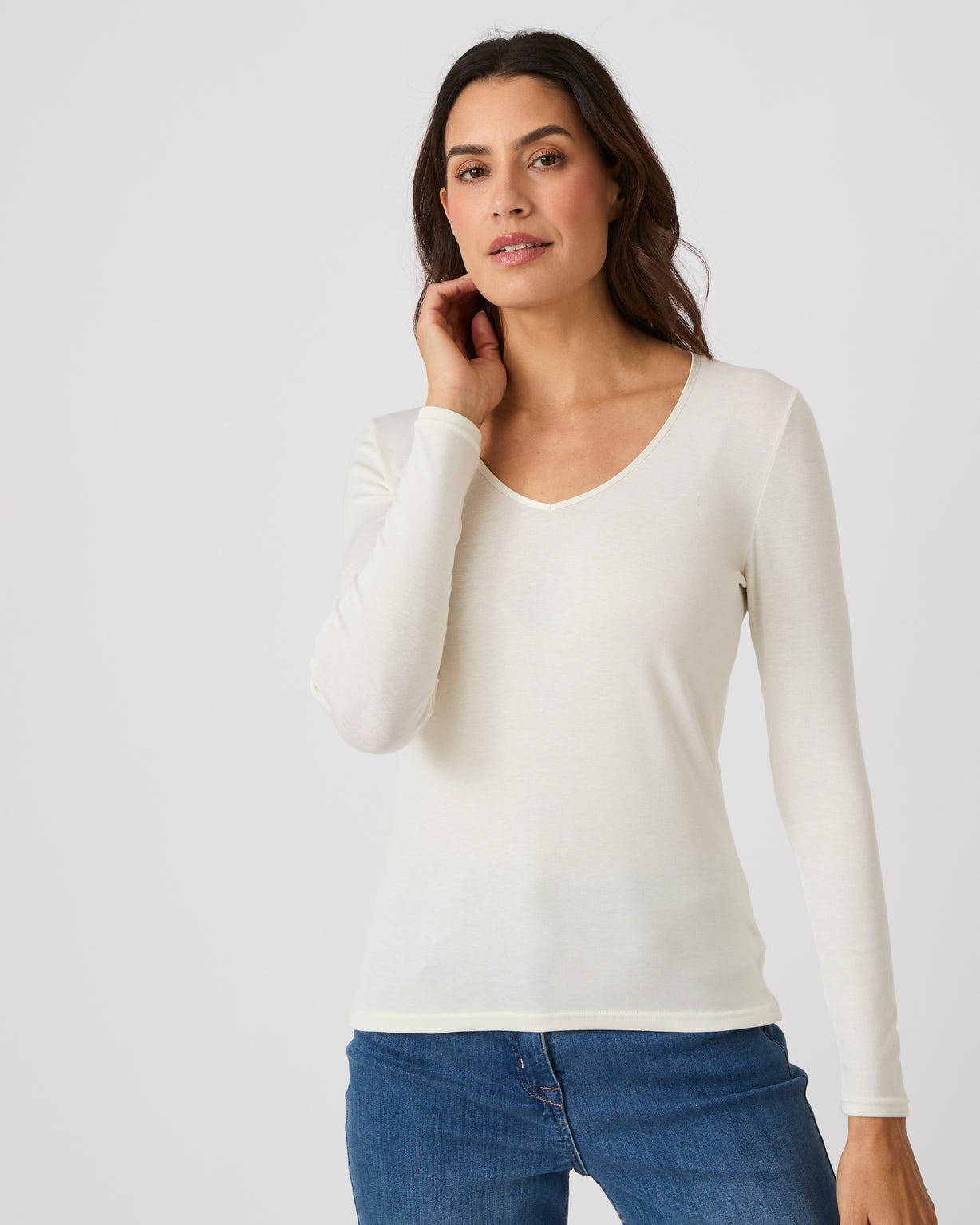 T-shirt Thermolactyl Sensitive manches longue col V