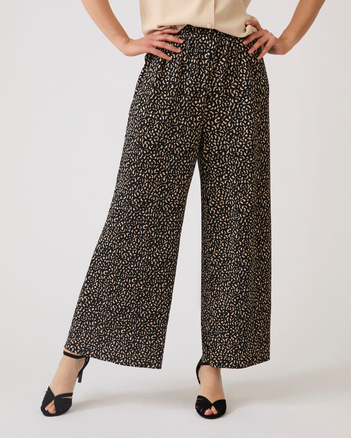 Pantalon 7/8ème plissé permanent