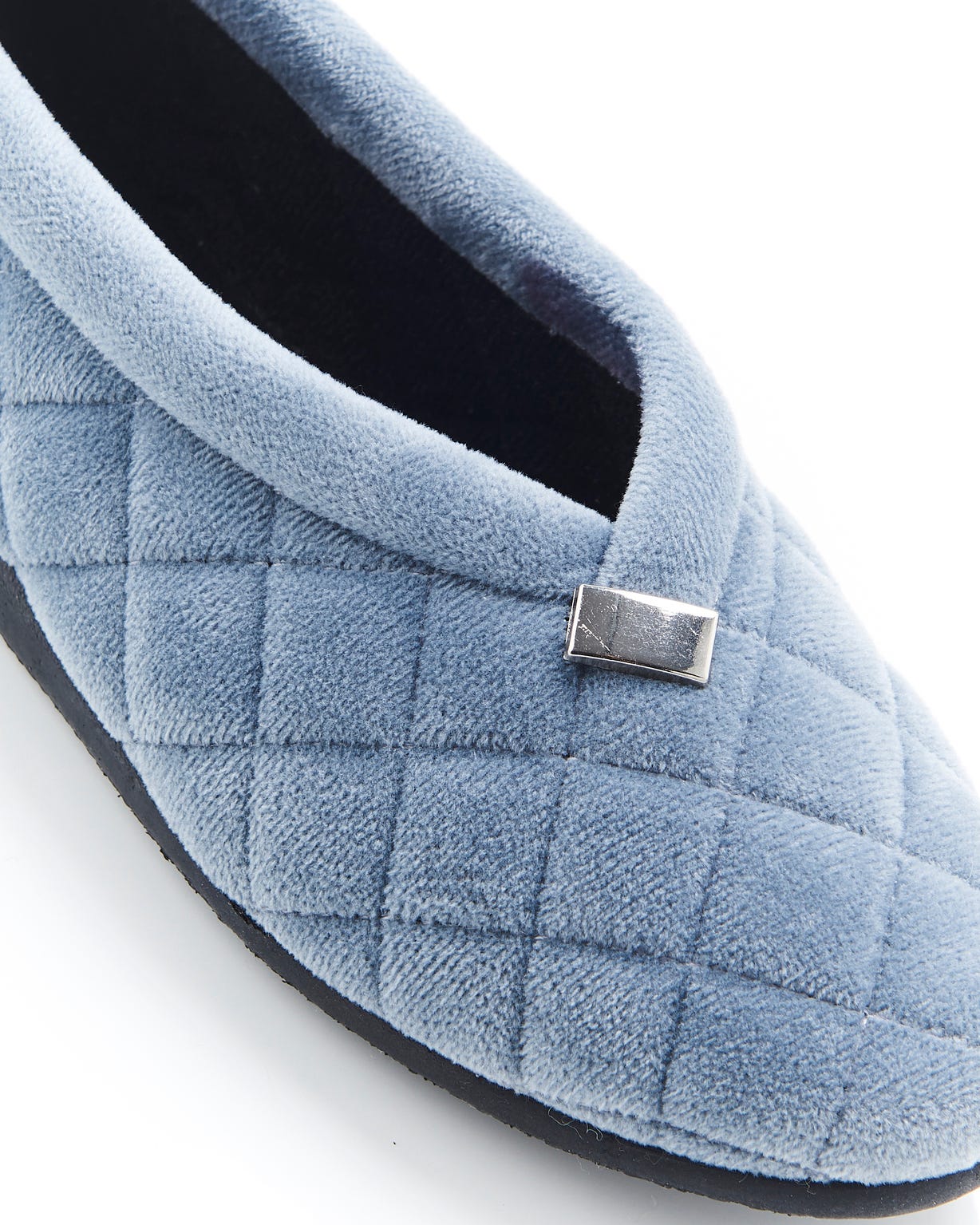Chaussons en velours matelassé