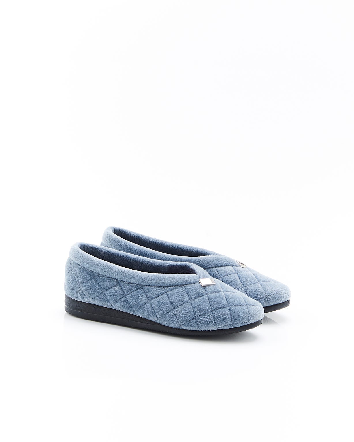 Chaussons en velours matelassé