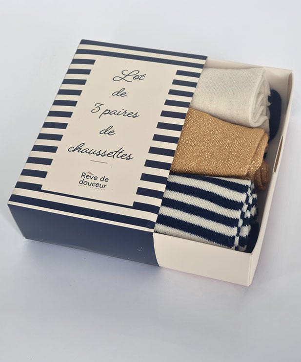 Coffret de 3 paires de chaussettes Rêve de douceur