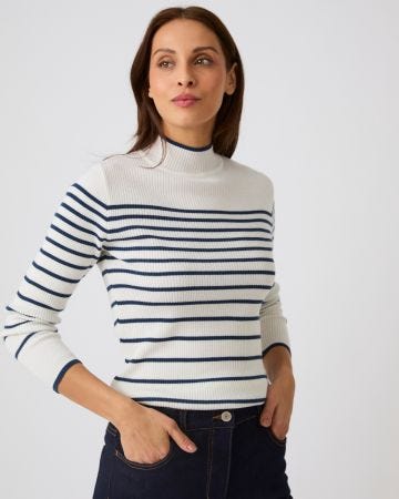 Pull-chaussette col montant 50% laine mérinos