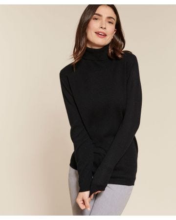 Pull col roulé en pur cachemire