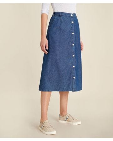 Jupe ample boutonnée