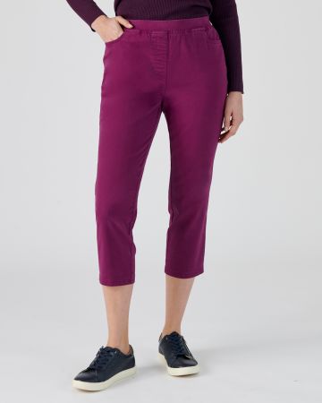 Pantacourt gabardine extensible