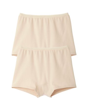 Lot de 2 shorties coton stretch