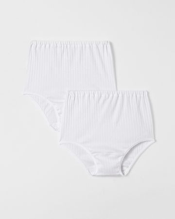 Lot de 2 culottes interlock côtelé