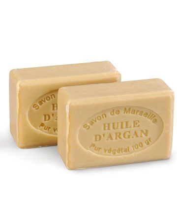Lot de 2 savons de Marseille, à l'huile d'argan