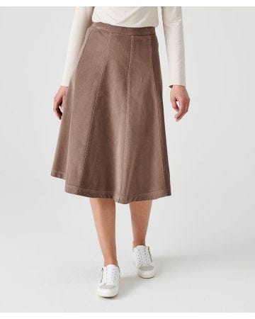 Jupe velours évasée