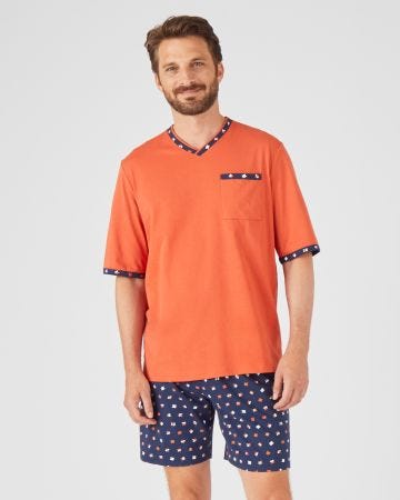 Pyjashort maille jersey pur coton peigné