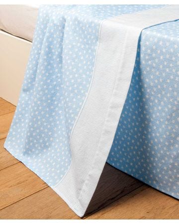 Drap plat flanelle pur coton Plumes