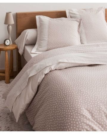 Housse de couette flanelle pur coton Plumes