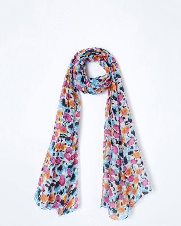 Foulard imprimé en pure soie