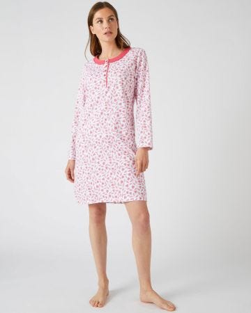 Chemise de nuit maille jersey pur coton peigné