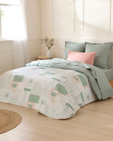 Couvre-lit imprimé patchwork