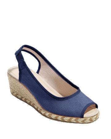 Espadrilles compensées à bout ouvert